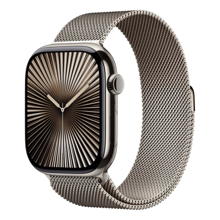 Apple Watch Series 10 46 мм, M/L (160–210 мм), Titanium Case GPS+Cellular, Milanese Loop, Natural (натуральный)